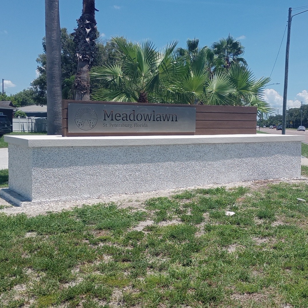 Meadowlawn Sign Neighborhood Sign Meadowlawn Sign Neighborhood Sign
